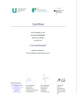 Zertifikat Traumapädagogik Uni Ulm 
